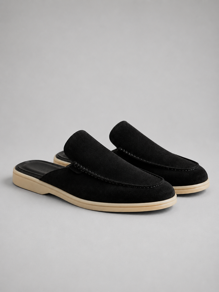 Men's Suede Mule Slip-On Loafers –  Smart Casual Comfort