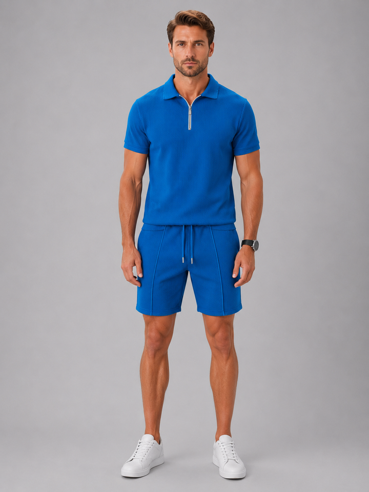 Men’s Summer Co-Ord Set – Polo & Shorts Set