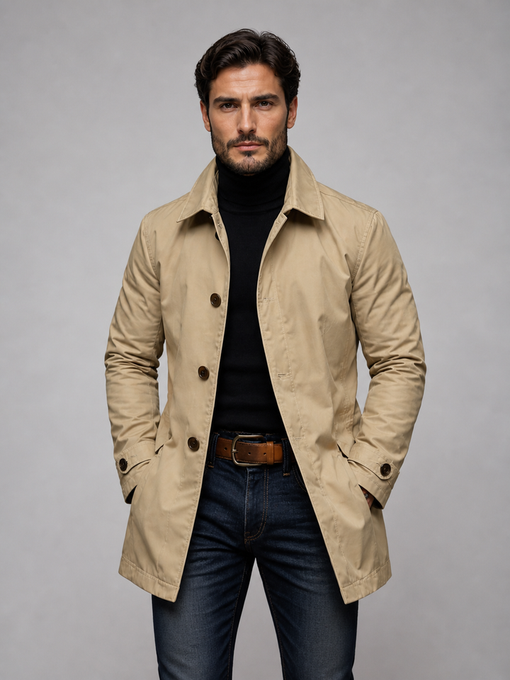 Men’s Tailored Classic Coat – Structured Smart-Casual Outerwear