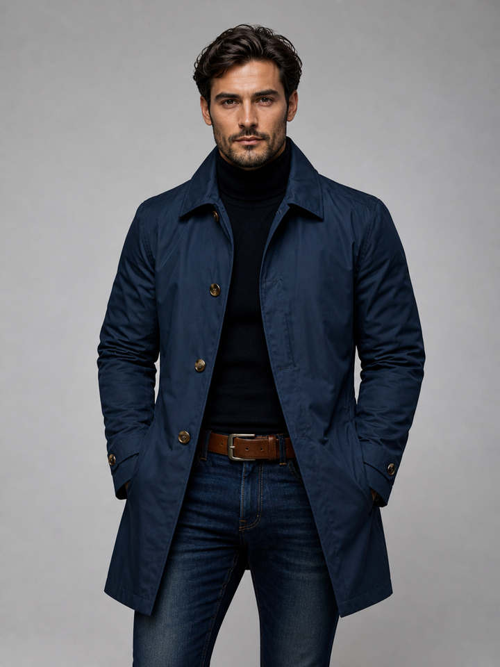 Men’s Tailored Classic Coat – Structured Smart-Casual Outerwear