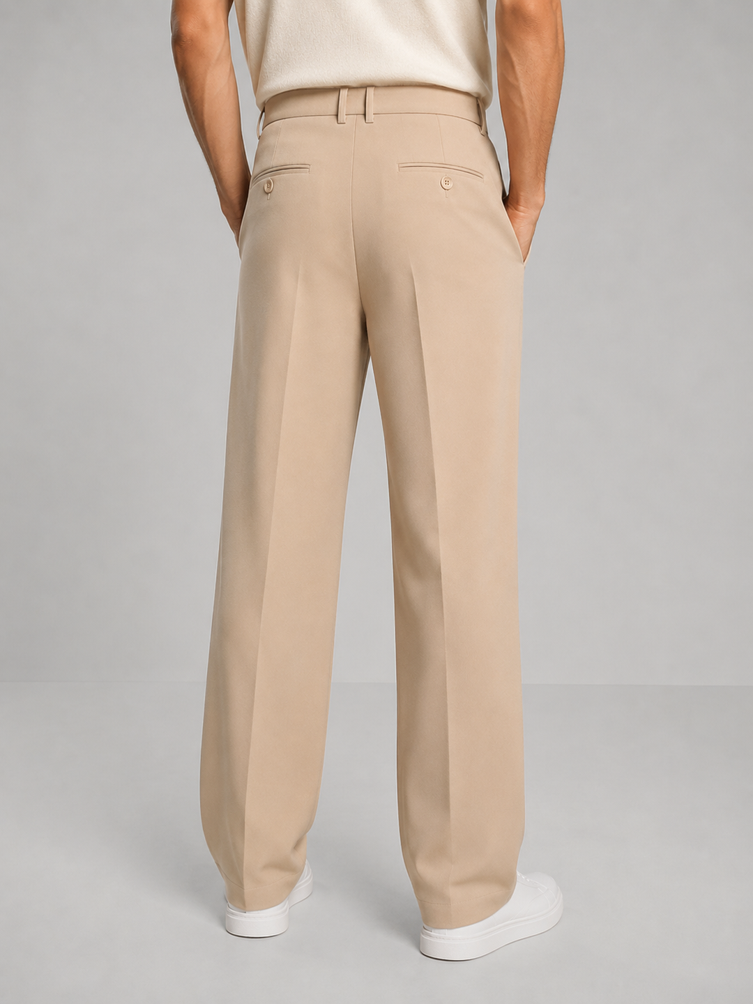 Men's Tailored Straight Leg Trousers – Smart Casual Fit