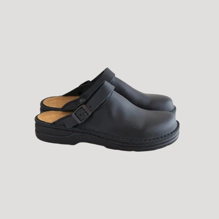 Men’s Comfort Clogs – Leather Look Slip-On Shoes
