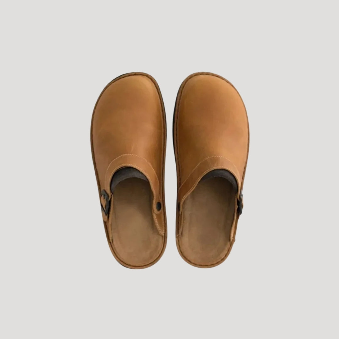 Men’s Comfort Clogs – Leather Look Slip-On Shoes