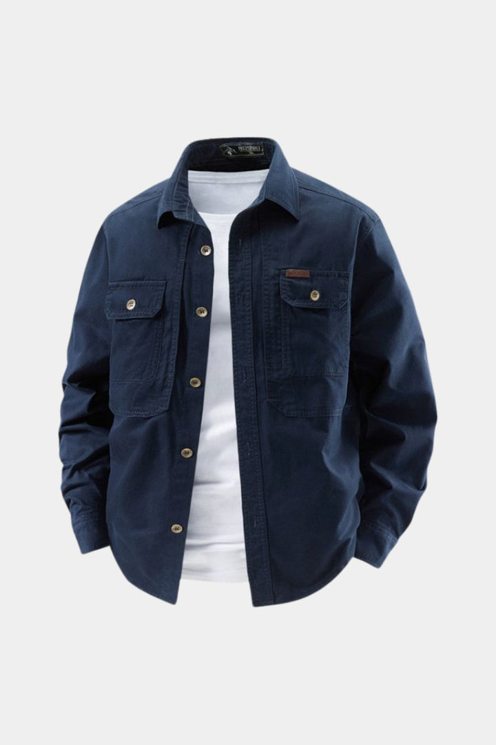 Wendell Shirt with Chest Pockets and Button Placket