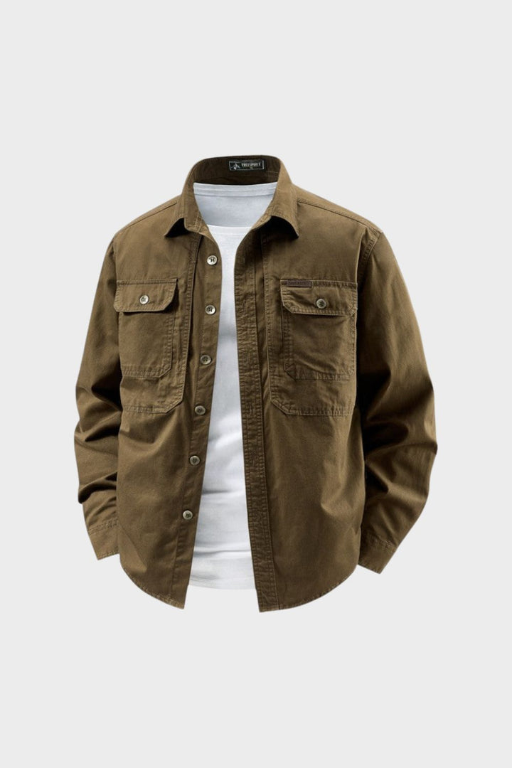 Wendell Shirt with Chest Pockets and Button Placket