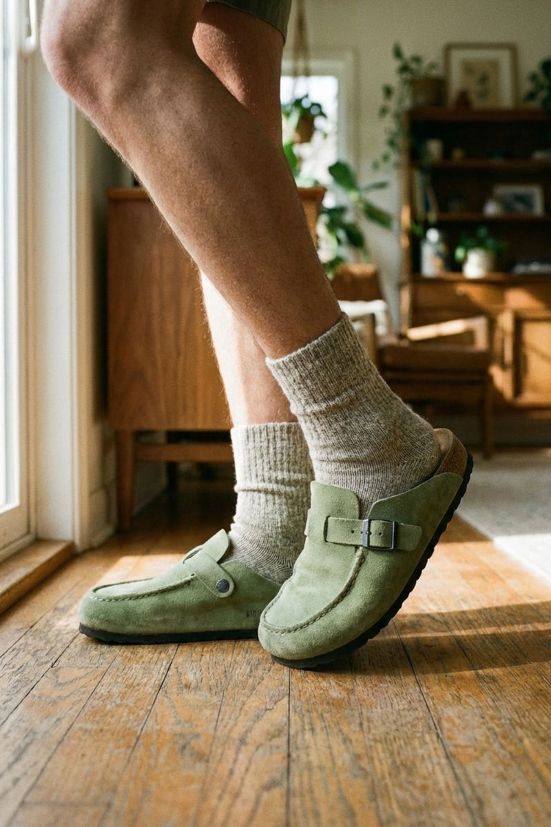 Delphine Suede Clogs