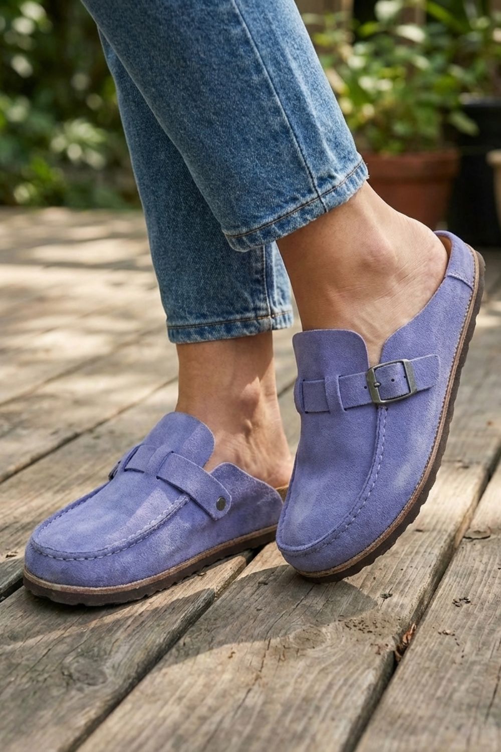 Delphine Suede Clogs