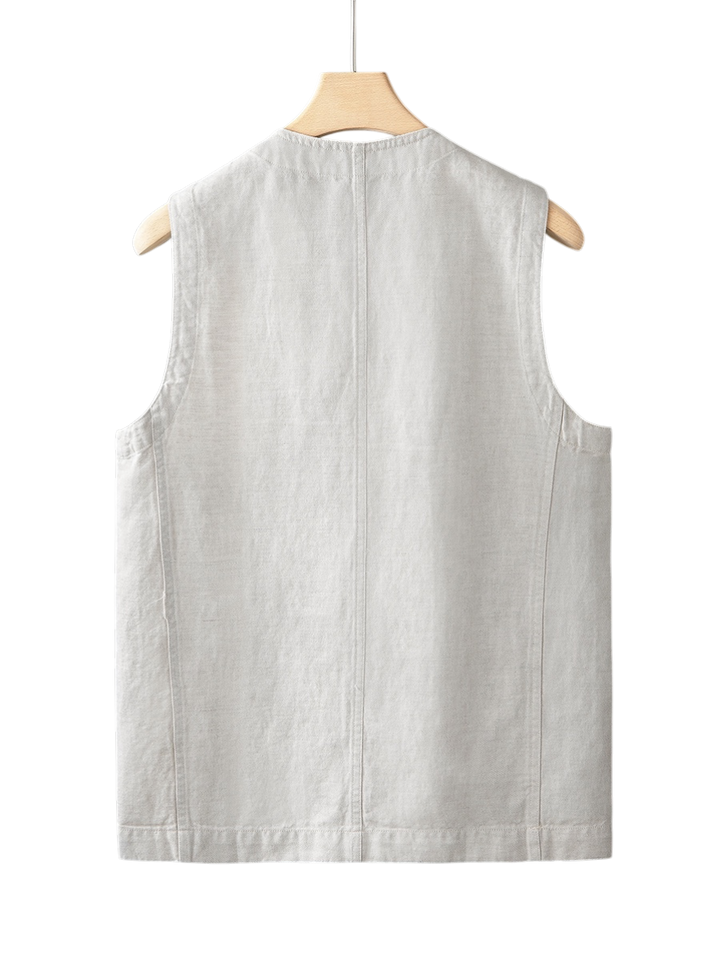 Élan Indigo Linen Vest