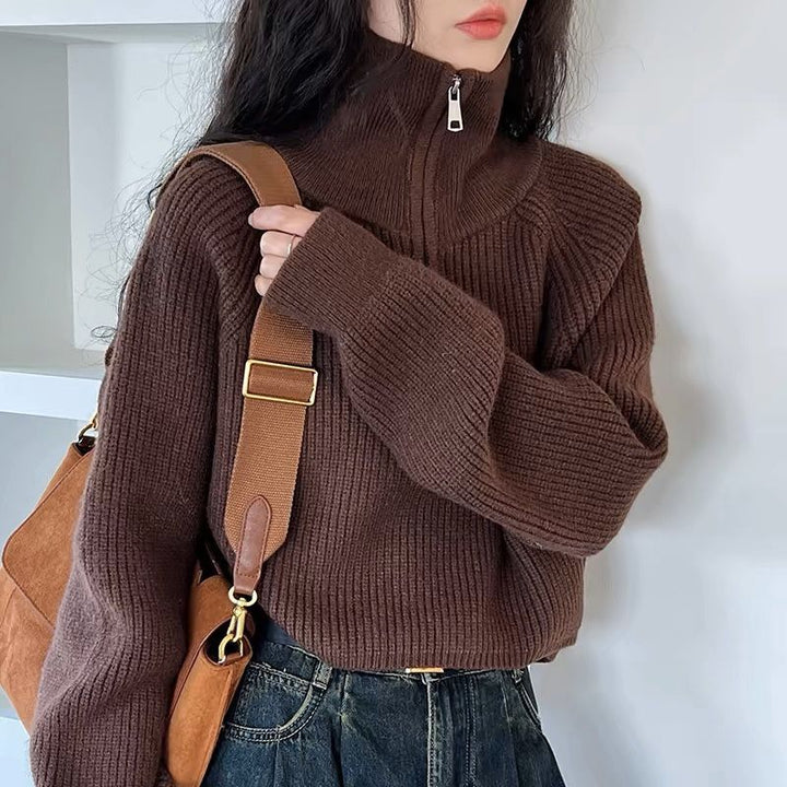 Sofia Soft-Touch Quarter-Zip Sweater