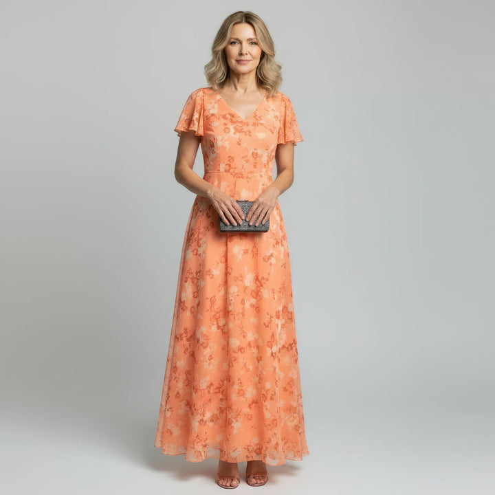 Women’s Floral Maxi Dress – Soft Chiffon Feel