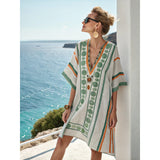Robe Caftan Bella | Coton et Lin Léger, Broderies Élégantes, Style Bohème pour Femmes