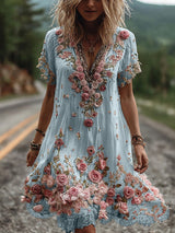 Ruby Embroidered Dress