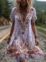 Ruby Embroidered Dress