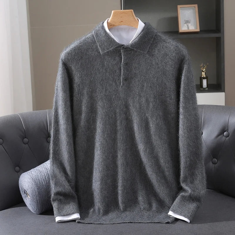 Leighton Cashmere Polo Sweater