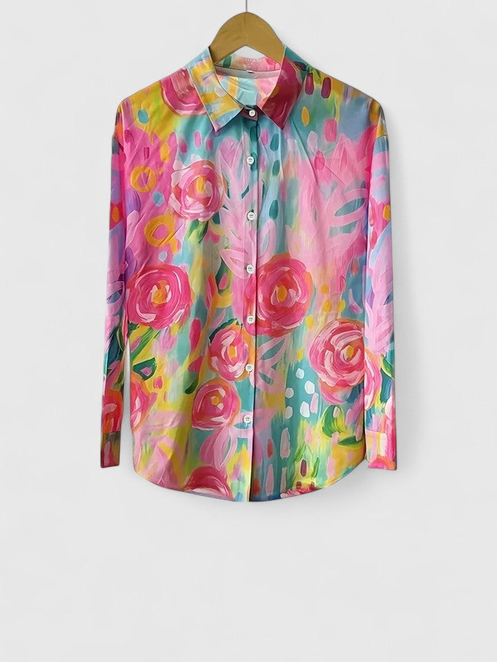 Women’s Colourful Print Blouse – Relaxed Fit