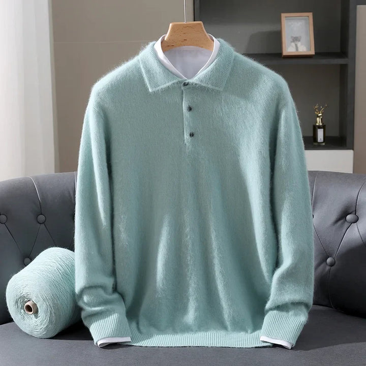 Leighton Cashmere Polo Sweater