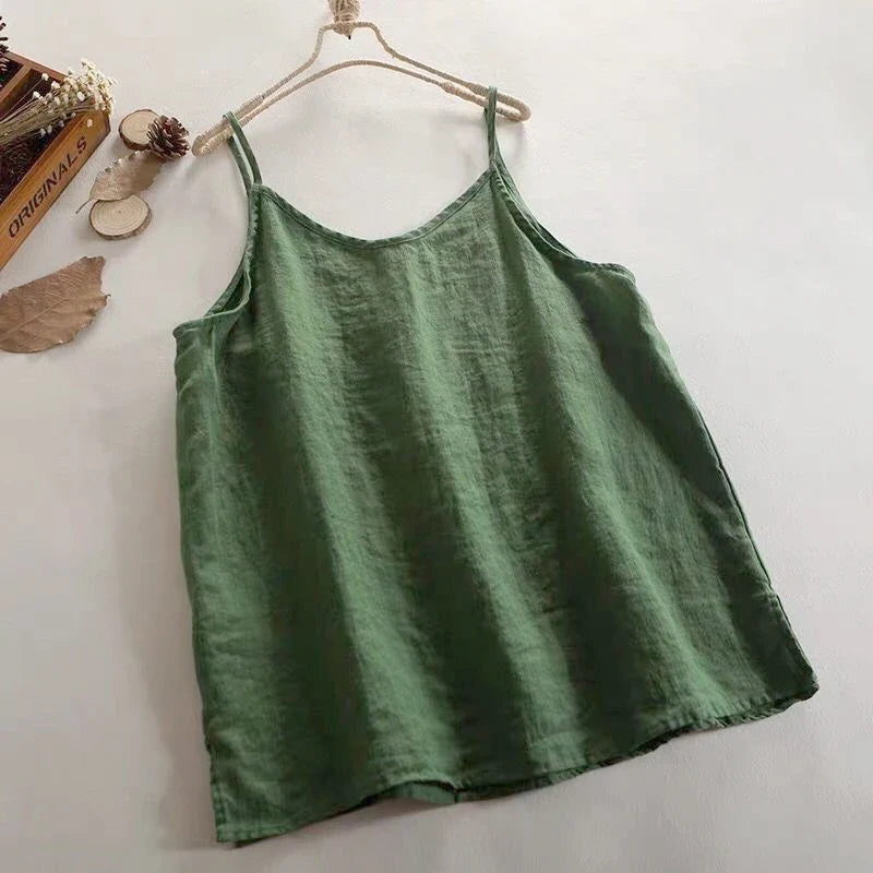 Diana | Linen Cotton Camisole Top
