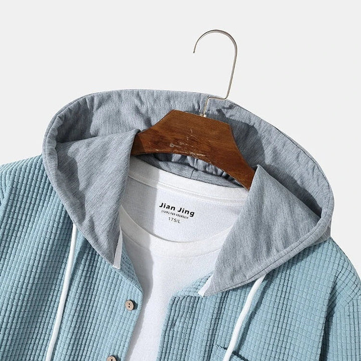 Bordeaux Hooded Cord Sweater