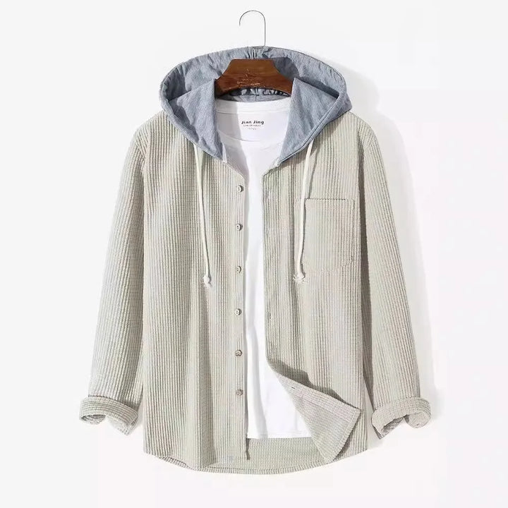 Bordeaux Hooded Cord Sweater