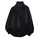 Aurelia Scarf-Neck Knit