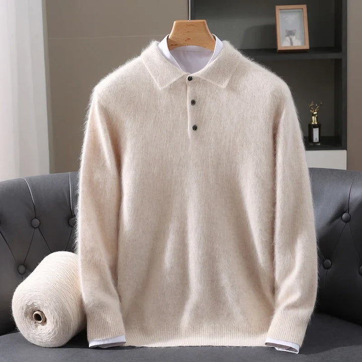 Leighton Cashmere Polo Sweater