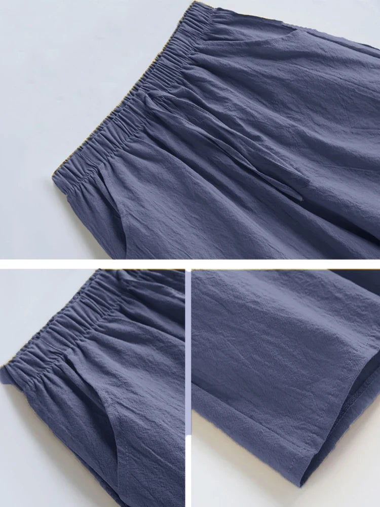 Allison | Relaxed Cotton Blend Summer Shorts