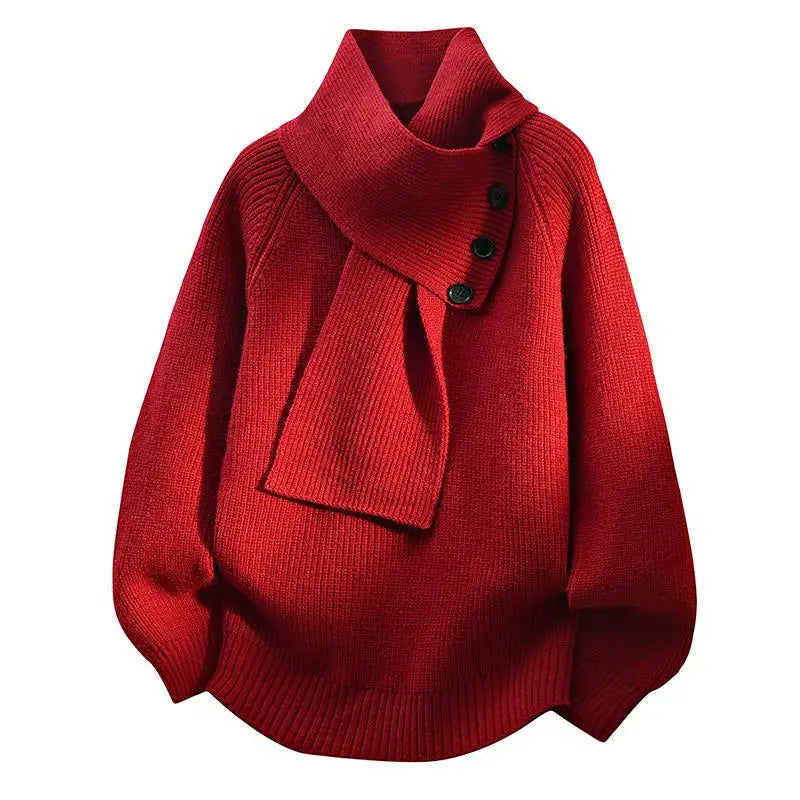 Aurelia Scarf-Neck Knit