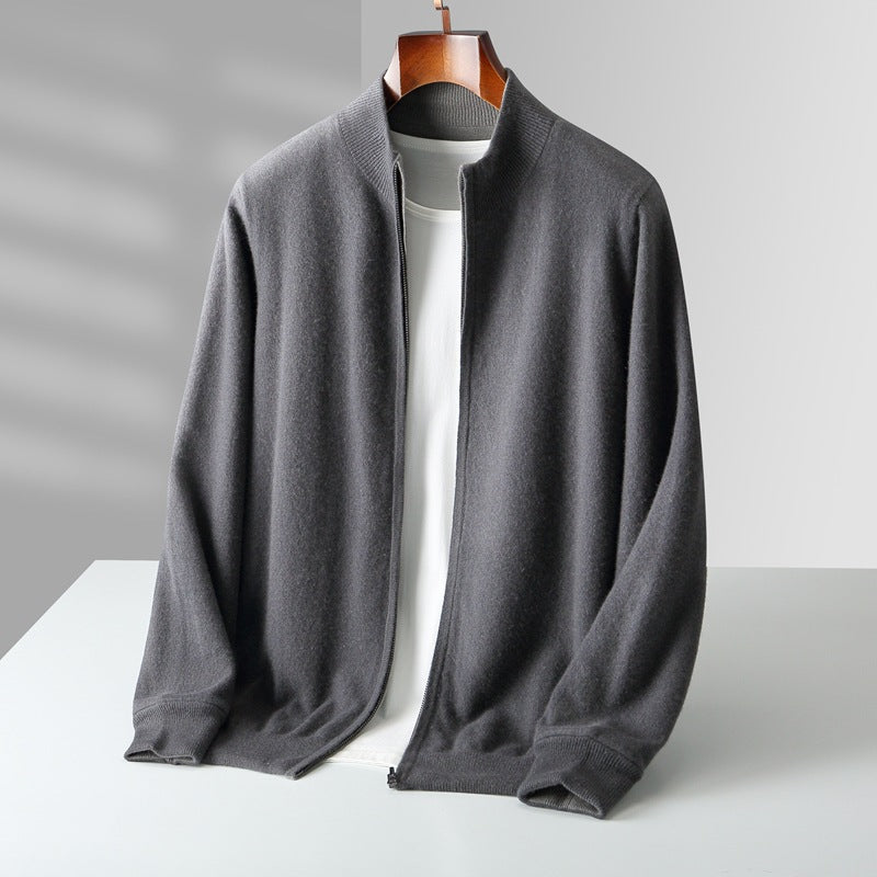 Olympia Cashmere Zip Cardigan