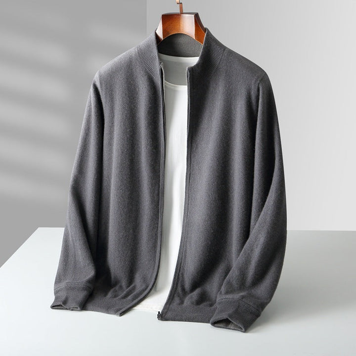 Olympia Cashmere Zip Cardigan