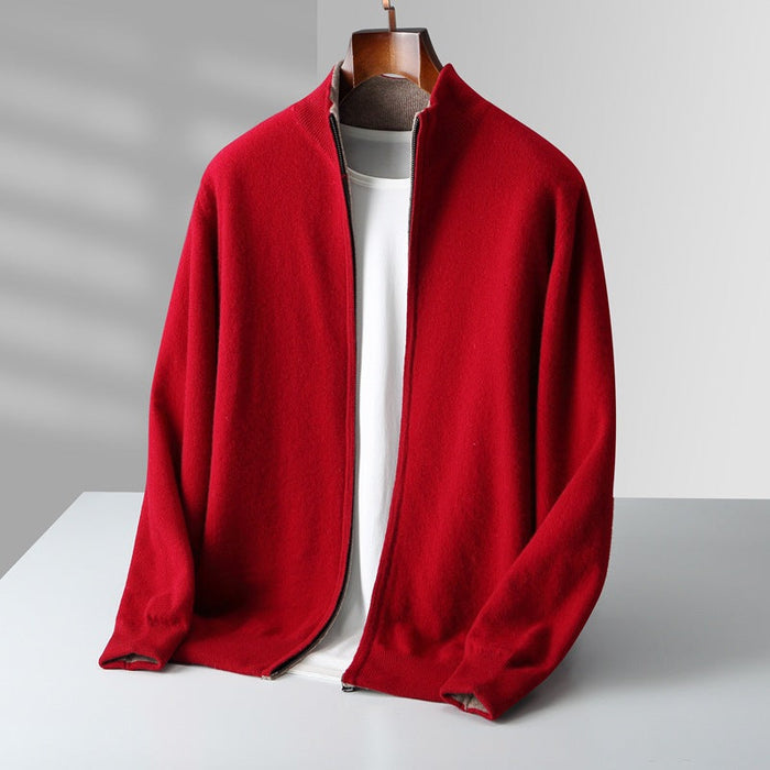 Olympus Cashmere Zip Cardigan