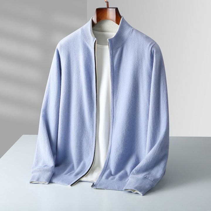 Olympia Cashmere Zip Cardigan