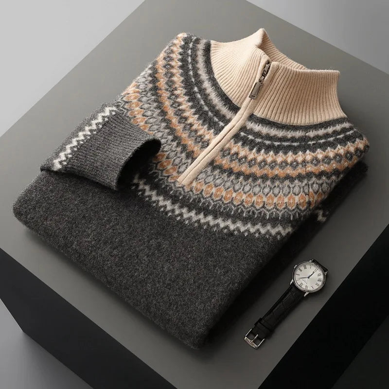 Evan 100% Cashmere Half-Zip Sweater