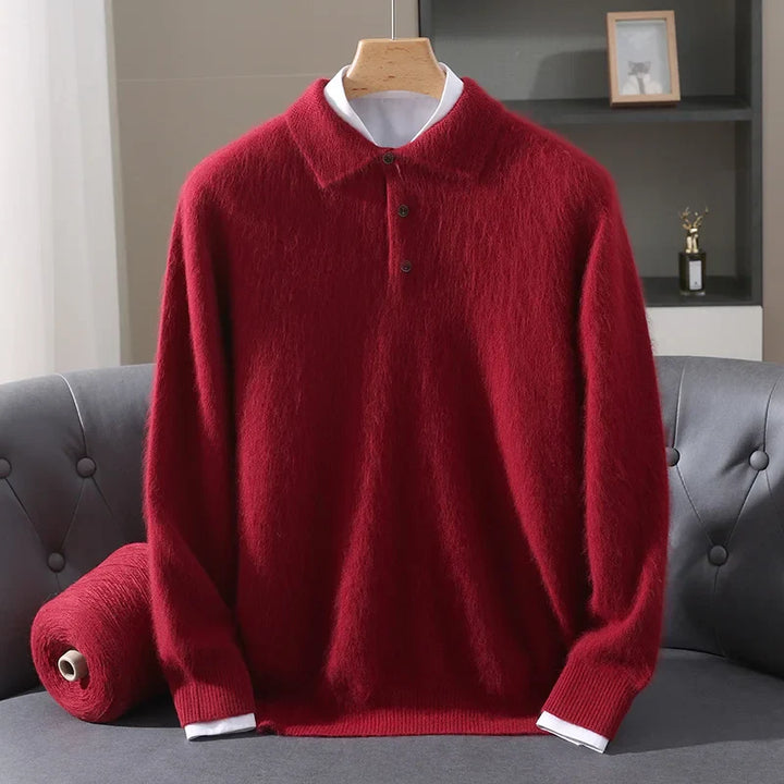 Leighton Cashmere Polo Sweater