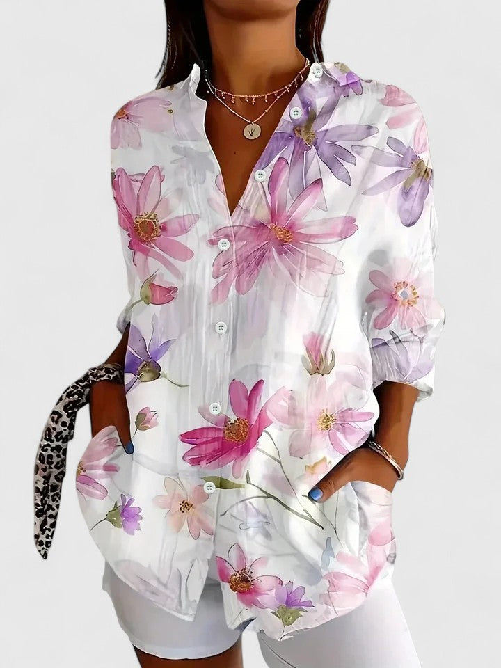 Women’s Colourful Print Blouse – Relaxed Fit