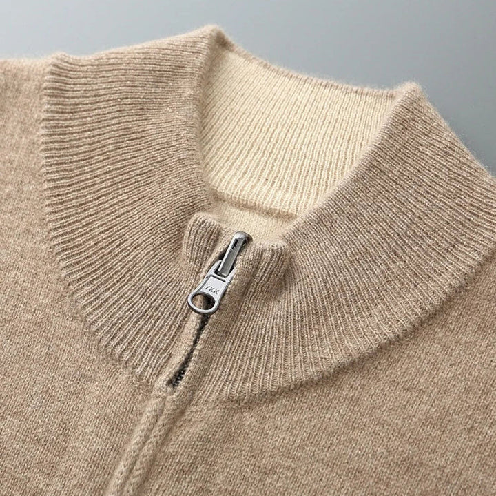 Olympia Cashmere Zip Cardigan