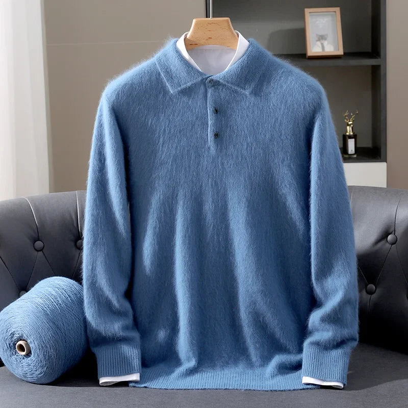 Leighton Cashmere Polo Sweater