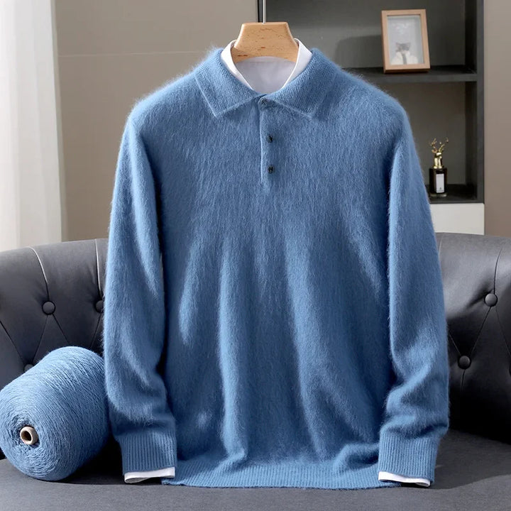 Leighton Cashmere Polo Sweater
