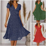 Ernestina | Stylish Flattering Fit V-Neck Dress