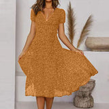 Ernestina | Stylish Flattering Fit V-Neck Dress
