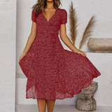 Ernestina | Stylish Flattering Fit V-Neck Dress