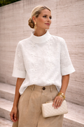 Sofia | Elegant High-Neck Women's Blouse