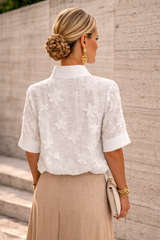 Sofia | Elegant High-Neck Women's Blouse
