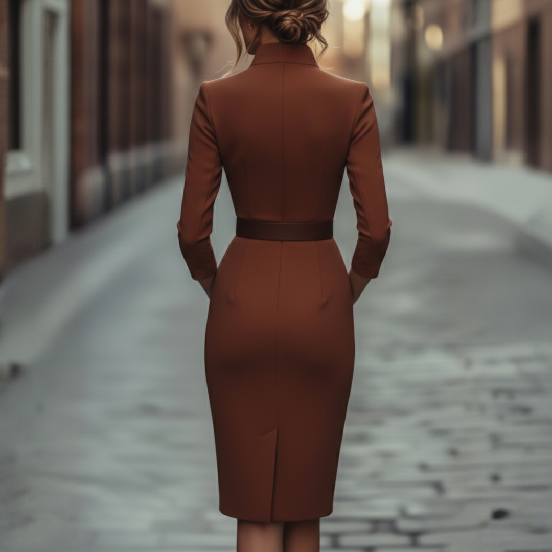 Serafina Belted Wrap Midi Dress