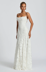 Selvira | Elegant Lace Maxi Evening Dress