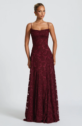 Selvira | Elegant Lace Maxi Evening Dress