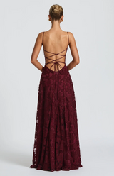Selvira | Elegant Lace Maxi Evening Dress