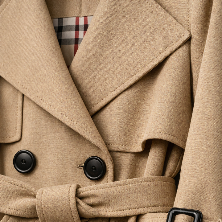Women’s Belted Trench Coat – Tailored Long Fit