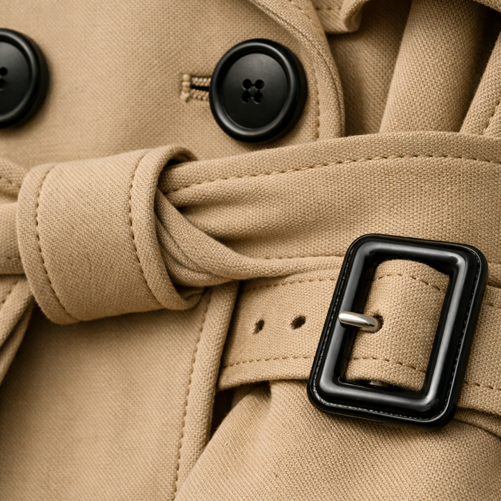 Women’s Belted Trench Coat – Tailored Long Fit