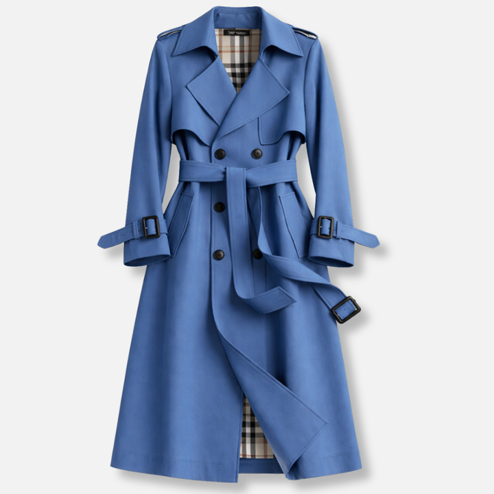 Women’s Belted Trench Coat – Tailored Long Fit