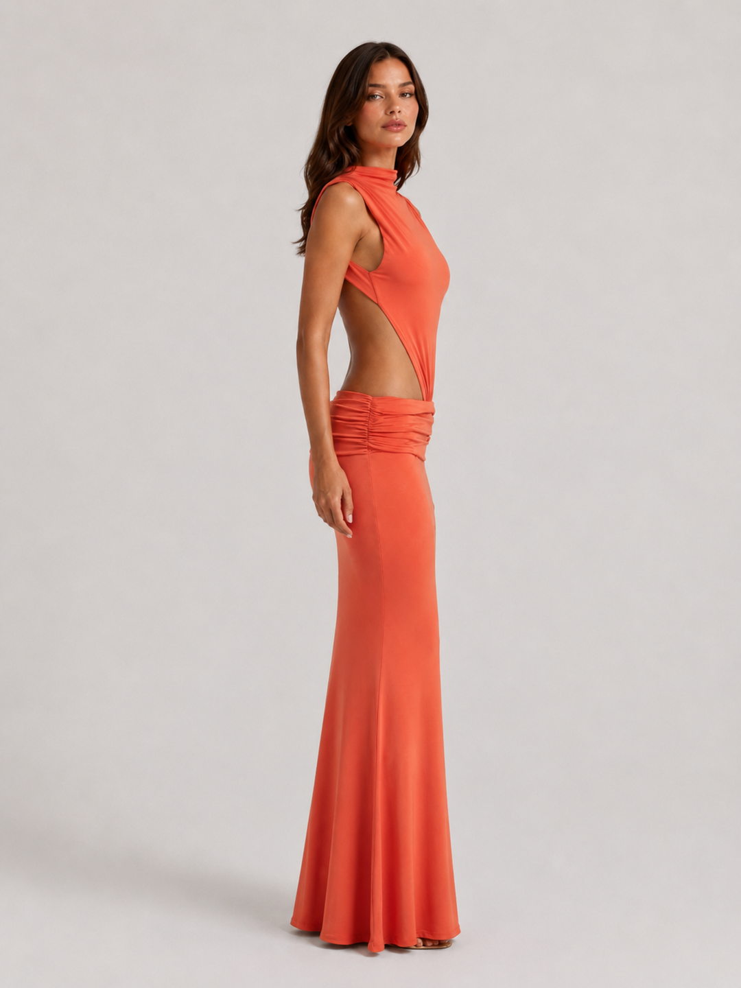 Women's Bodycon High Neck Maxi Dress – Summer Occasion Style
